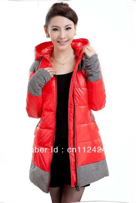 Free Shipping Latest Style Women Winter Down Cotton Coat Thick surcoat Overcoat Long Jacket Outerwear slim fit 1269