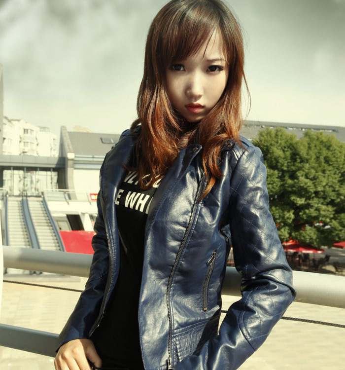 Free shipping Leather clothing fashion slim short design small leather clothing women jacket