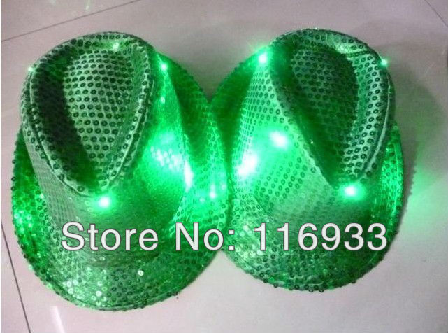 FREE SHIPPING + LED jazz hat + Sequined hat + Performing hat