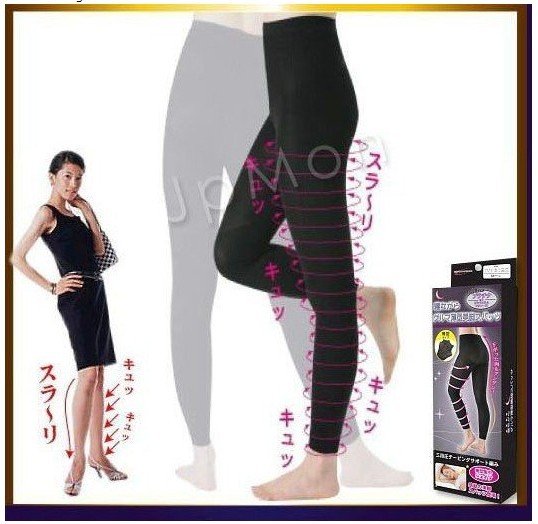 Free Shipping Leggings Sleep socks Pressing Germa Sleeping Beauty Leg Slim Sock black