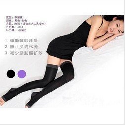 Free Shipping Leggings Sleep socks Pressing Germa Sleeping Beauty Leg Slim Sock black purple