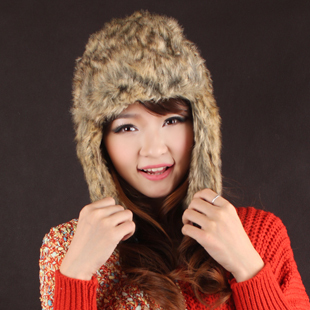 Free Shipping, Lei feng cap thermal ear snow cap lovers design raccoon ty