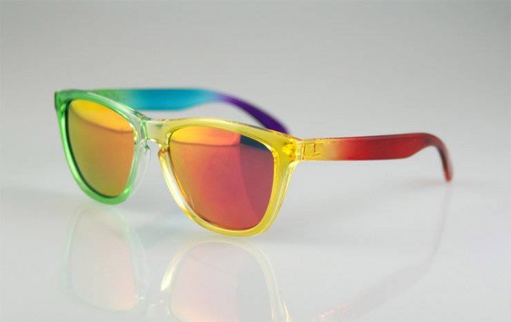 Free shipping Leisure Fashion Sunglasses O Logo Iridium Lens Frogskin Colorful Women's Retro Sunglasses