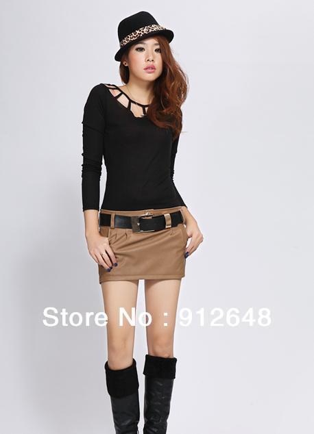 Free   shipping     Leisure ladies pu shorts  leather