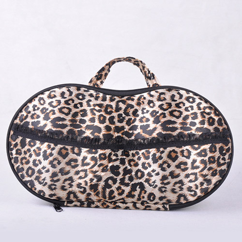 FREE SHIPPING LEOPARD GRAIN BRA PORTABLE BAG TRAVEL USE