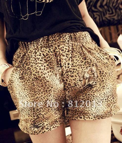 free shipping     Leopard grain shorts summer fashion han edition 2012 new nightclub