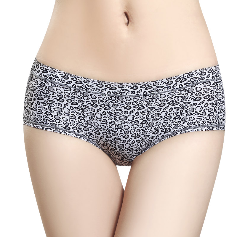 Free shipping, Leopard print ultrafine nebuzaradan modal soft ultra-thin mid waist panty