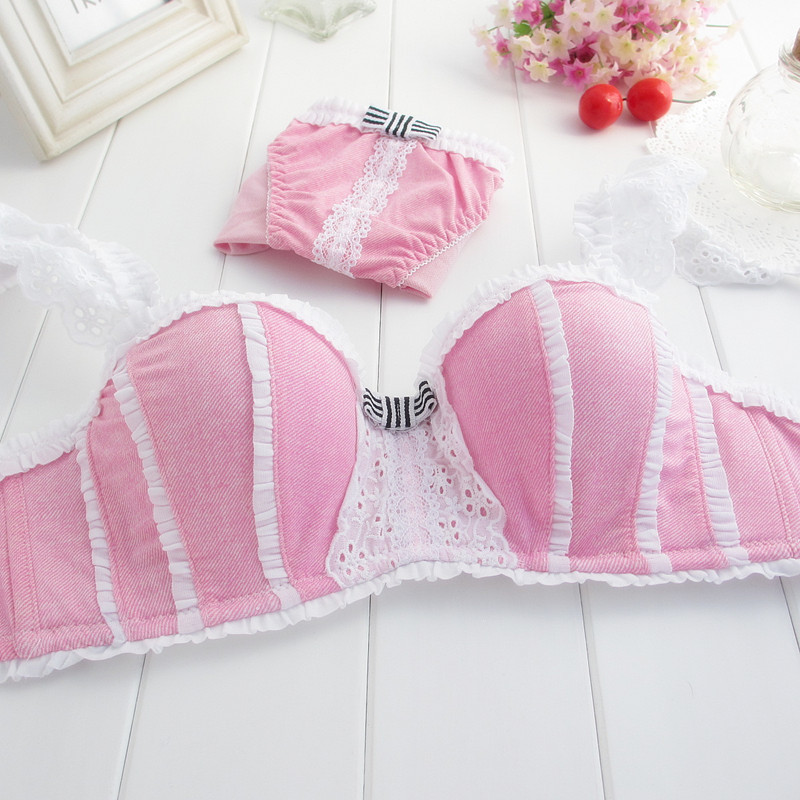 free shipping! Line cotton comfortable underwear lace push up adjustable women's underwear bra set