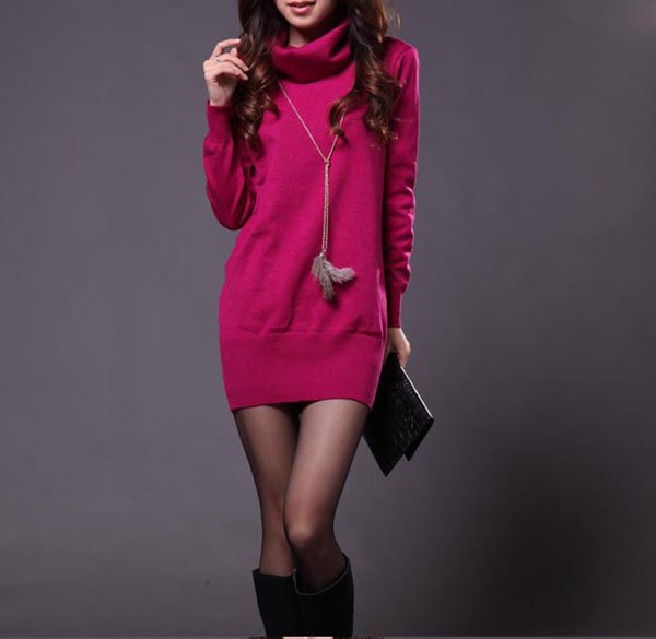 Free shipping long full turtleneck casual delivery woman sweaters bottoming shirt leisure long-sleeved sweater AMY005