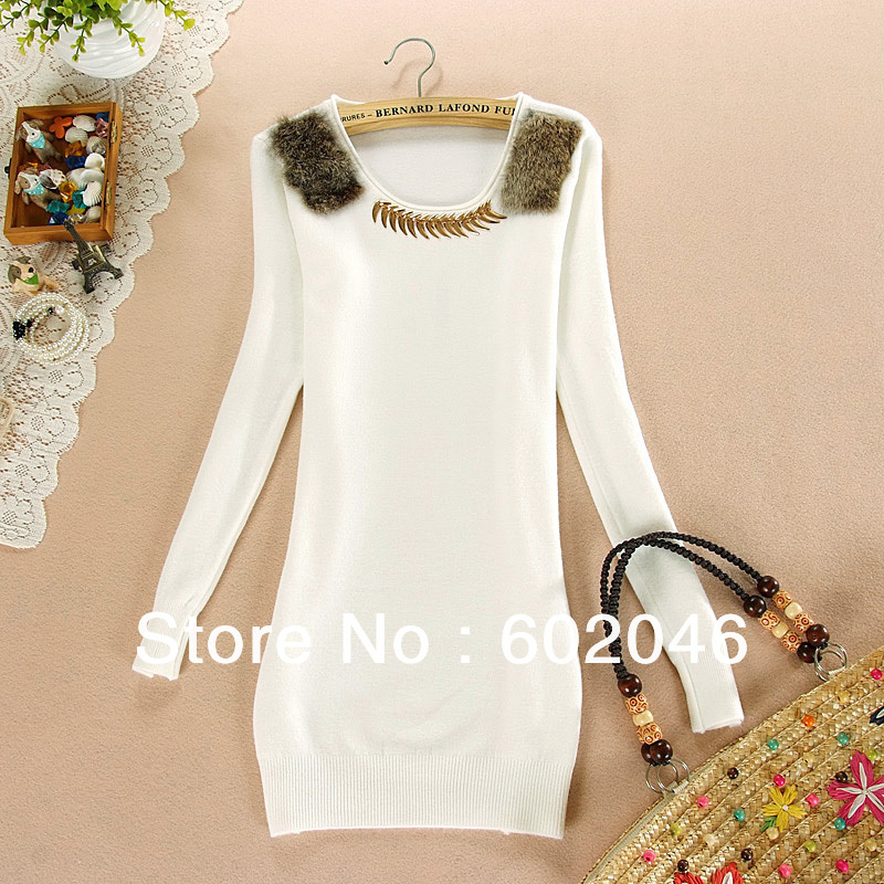 FREE SHIPPING LONG SLEEVE ROUND COLLAR PURE COLOR CULTIVATE ONE'S MORALITY RENDER UNLINED UPPER GARMENT FEMALE FASHION SWEATER