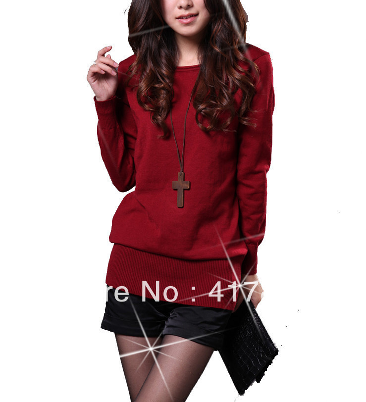 Free shipping!!!long sweater dresses solid Package hip sexy Korean cotton sweater