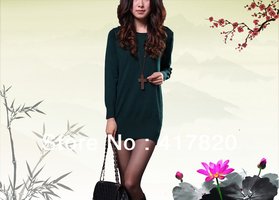 Free shipping! long sweater women rose red sweater vintage women clothes sweater dresses
