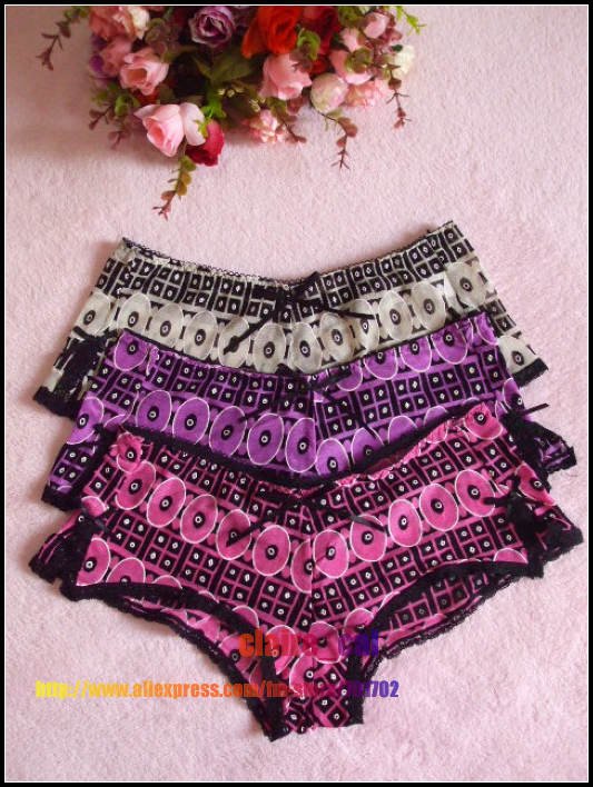 Free shipping Lot 3pcs 3colors Middle wasit  Thin Mesh Floral translucent sexy panties briefs women underwear