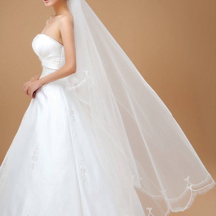 Free shipping! Love bridal veil - bride ultra long lengthen veil bridal accessories the bride hair accessory