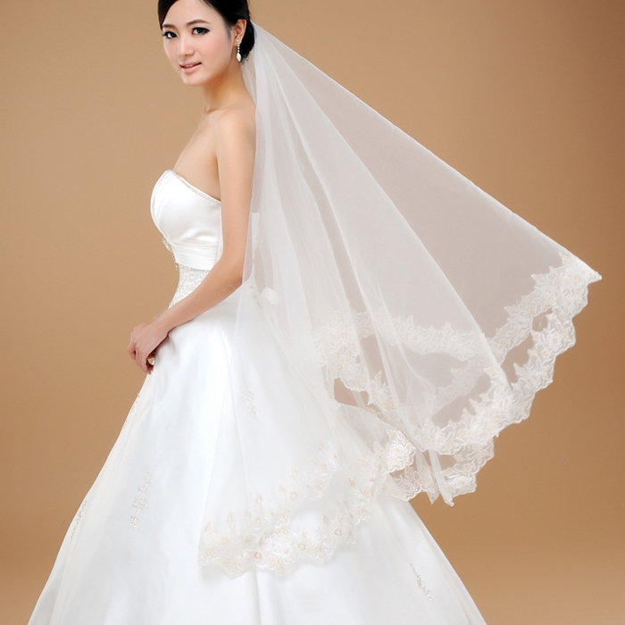 Free shipping Love bridal veil lace decoration the bride hair accessory wedding accessories