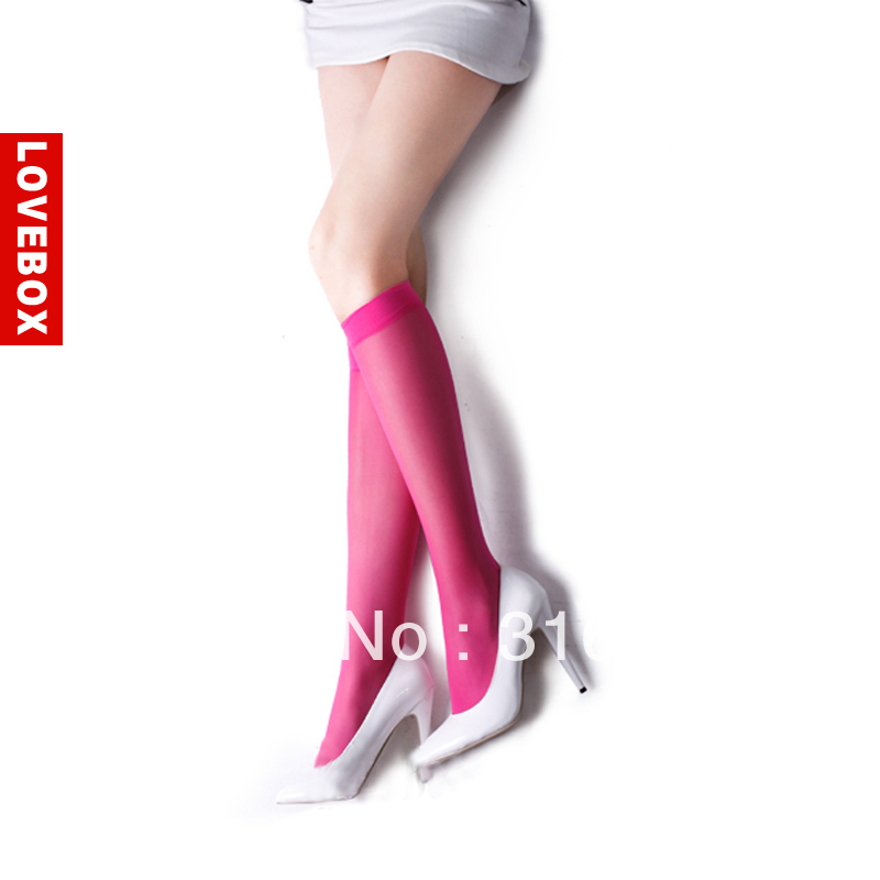 Free shipping Lovebox female knee-high stockings  20D velvet socks