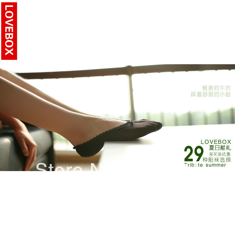 Free shipping Lovebox women's sock slippers  female socks 8.46usd for any two pairs