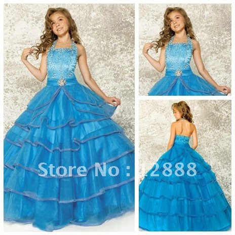 Free Shipping Lovely Best Selling Fashion Flower Girl Dress