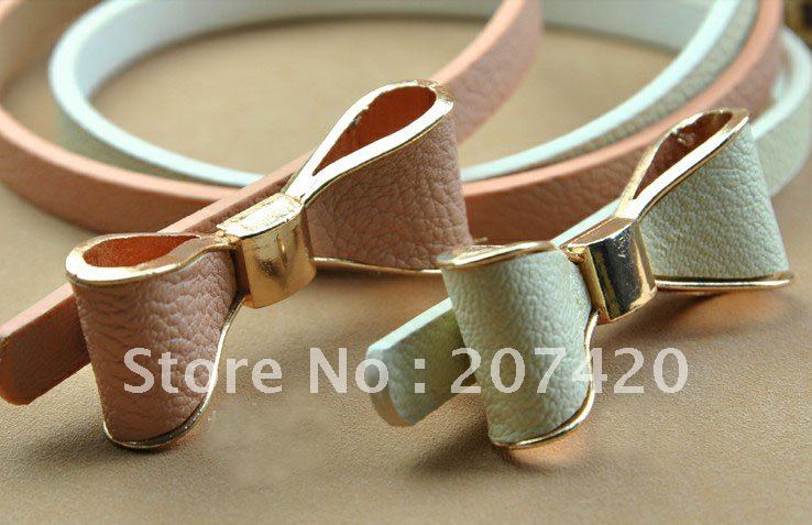 free shipping lovely leather butterfly belt,bowknot leather waistband,10pcs/pack