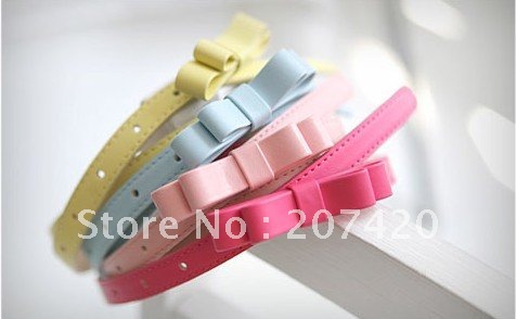 free shipping lovely leather butterfly belt,bowknot leather waistband,10pcs/pack