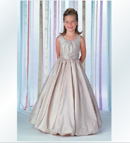 free shipping ! Lovely shoulder floor lenght wedding girl dress flower children dress  - C025