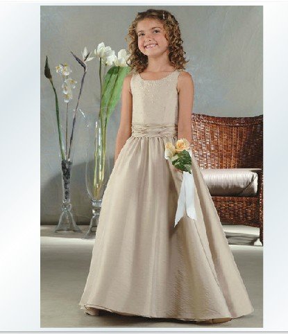 free shipping ! Lovely shoulder floor lenght wedding girl dress  kid Party gown  - C019