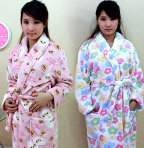 Free Shipping Lovers male Women coral fleece sleepwear robe coral fleece bathrobe thin thickening