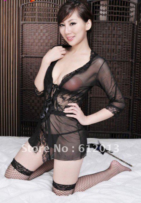FREE SHIPPING+Lowest Price Black Women&Gril's Cosy  Sexy Sleepwear Exotic Sexy Lingerie Lace Linger+G-string