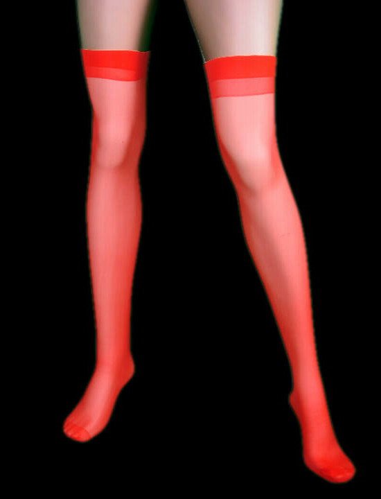 Free shipping + Lowest price New Red Sheer Nylon Stockings