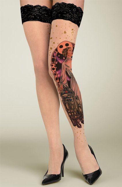 Free shipping + Lowest price New Sexy Queens Castle Tattoo Stockings