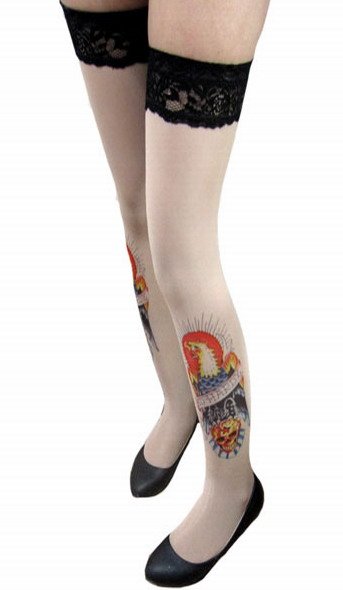Free shipping + Lowest price New Sexy Sunbird Inspired Tattoo Stocking