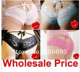 free shipping lowest price sexy Lace Cozy ladies thong lingerie Panties Briefs Underwear five fashion