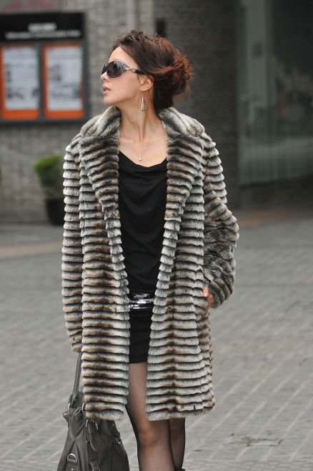 Free Shipping Luxury Cube Faux Fur Like Mink Coat Double Face Women's Long Jacket for winter Clothes 808099