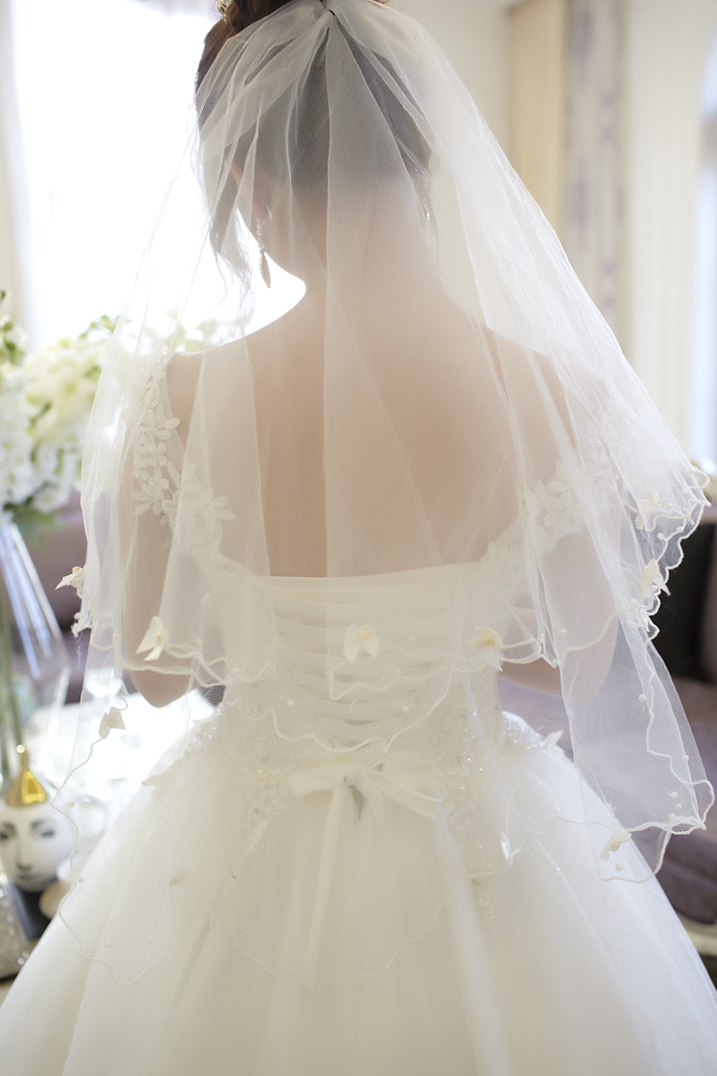 free shipping# Luxury elegant laciness bridal veil fashion gorgeous small flower veil
