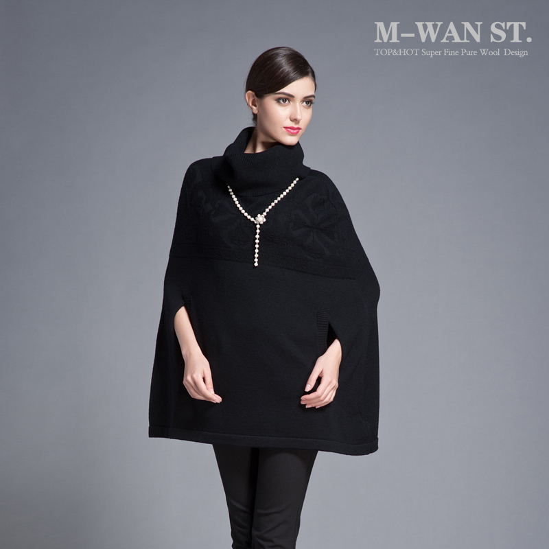 Free shipping M-wan st . 2012 autumn fashion street style star elegant thickening cloak