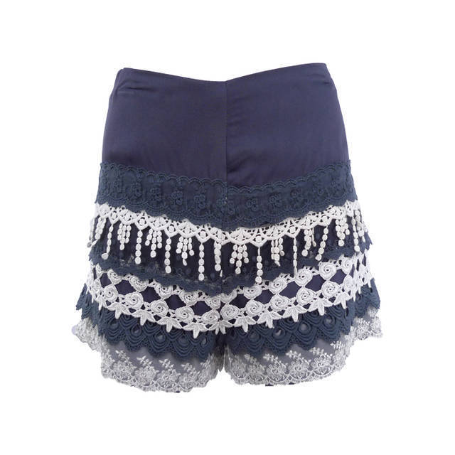 Free Shipping!!!! Mais . um . mais crochet lace decoration shorts 161015