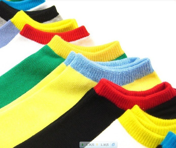 free shipping Male sox female sox BoXia candy color socks cotton socks sports socks invisible ship socks-2