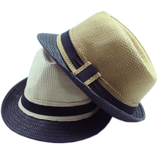 Free Shipping!!! Male strawhat outdoor beach lovers female summer roll-up hem small fedoras fashion