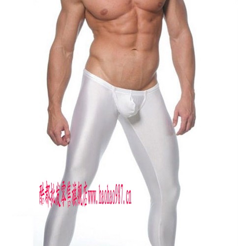 Free shipping/ Male underwear bags sexy silky derlook body shaping trousers low-waist basic pajama pants