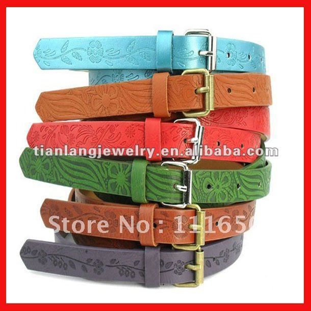 free shipping manufacture cute printing corea knotted leather belt new style belt 10pcs/pack
