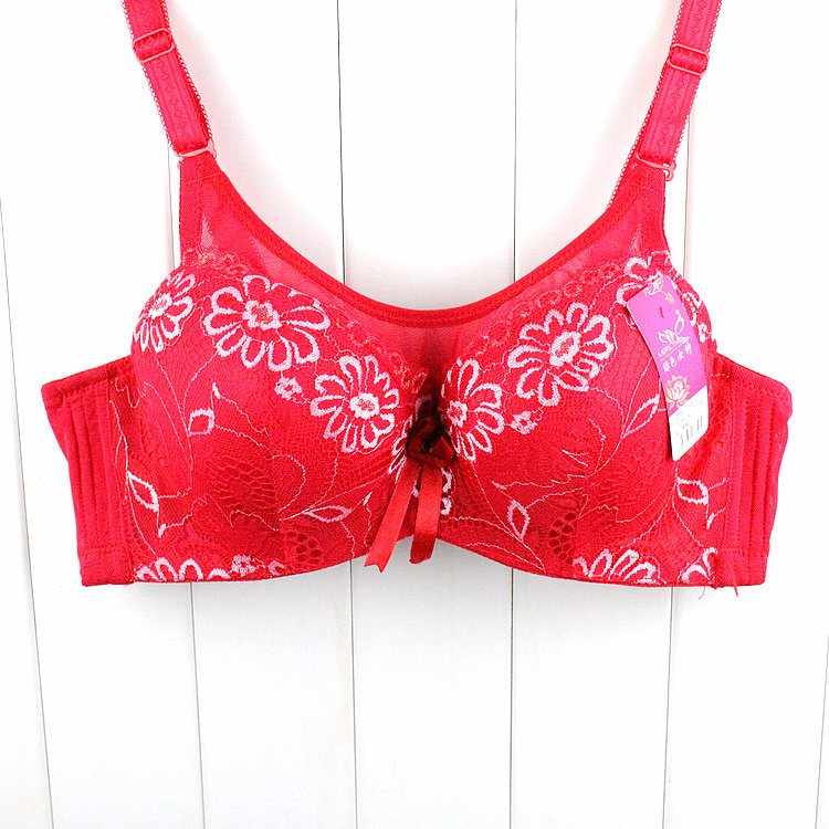 Free shipping Map of bra tube top design 40b 90b 80b gauze underwear red
