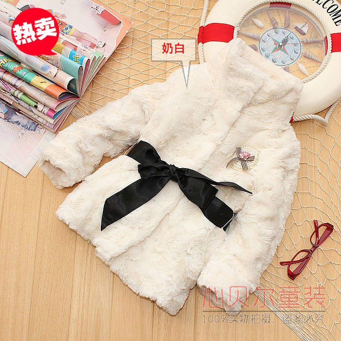 Free shipping+ Marten velvet overcoat baby wool overcoat baby outerwear winter outerwear female child trench
