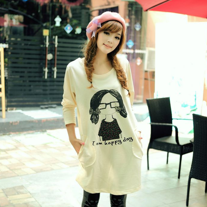 free shipping Maternity autumn top fashion maternity clothing autumn female plus size loose long-sleeve T-shirt 11 maternity top