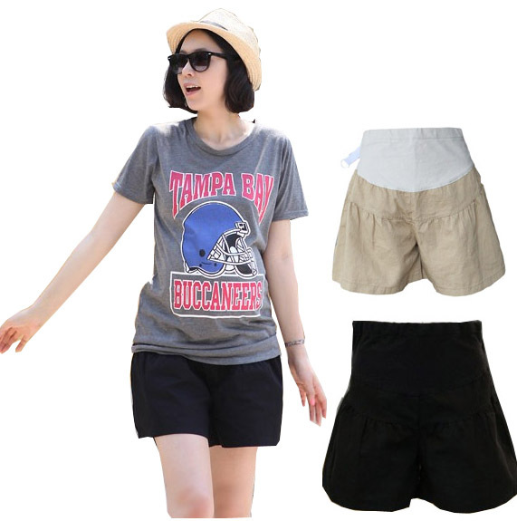 Free shipping Maternity belly pants maternity shorts 100% cotton maternity pants summer 2