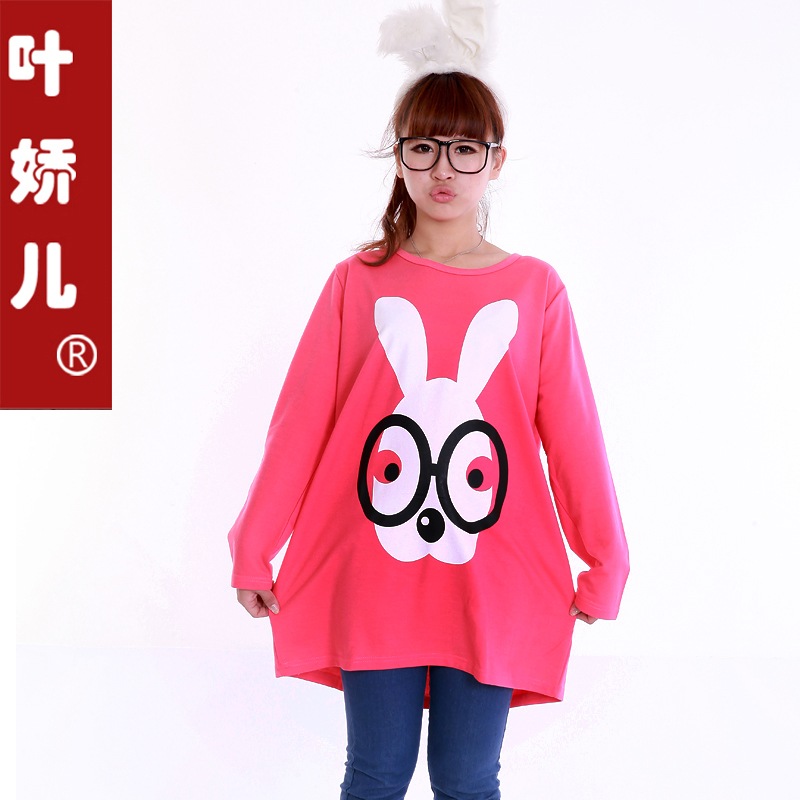 free shipping Maternity clothing autumn and winter loose long-sleeve T-shirt plus size long design sweatshirt top