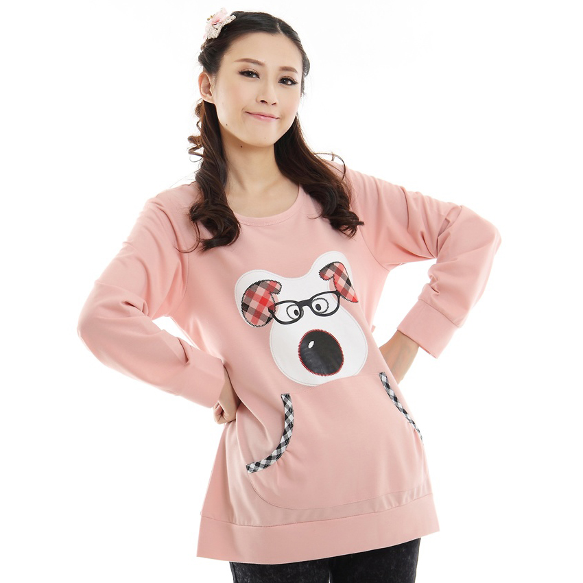 Free shipping Maternity clothing autumn fashion pattern o-neck maternity top maternity sweatshirt NZY-11070