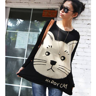 free shipping Maternity clothing autumn long-sleeve T-shirt plus size loose maternity t-shirt cotton print basic shirt