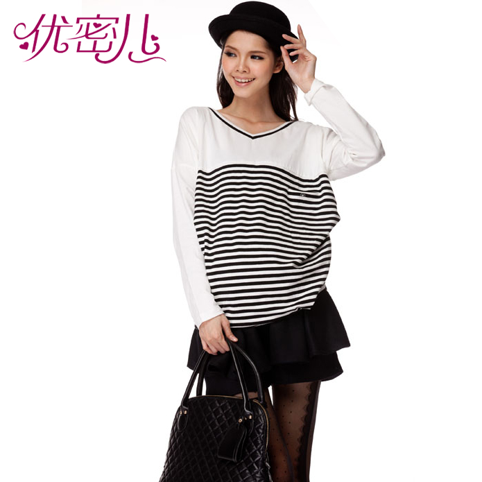 free shipping Maternity clothing autumn top maternity t-shirt long-sleeve loose casual fashion batwing shirt cotton