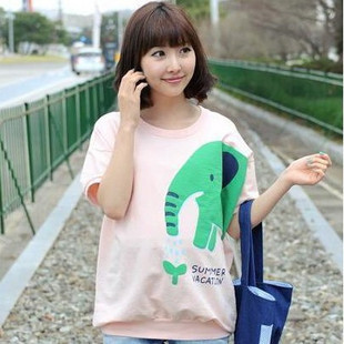 Free shipping Maternity clothing double faced print circleof spray t-shirt large maternity top maternity short-sleeve T-shirt