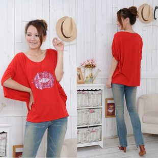 Free Shipping Maternity clothing fashion casual maternity top plus size summer t-shirt 1b